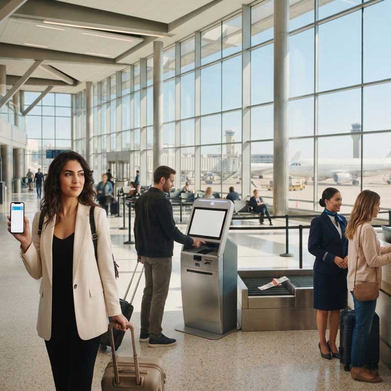 Flight travel and airplane