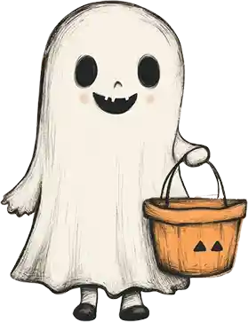 Halloween ghost travel character